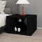 vidaXL Bedside Table Black 57x55x36 cm Engineered Wood