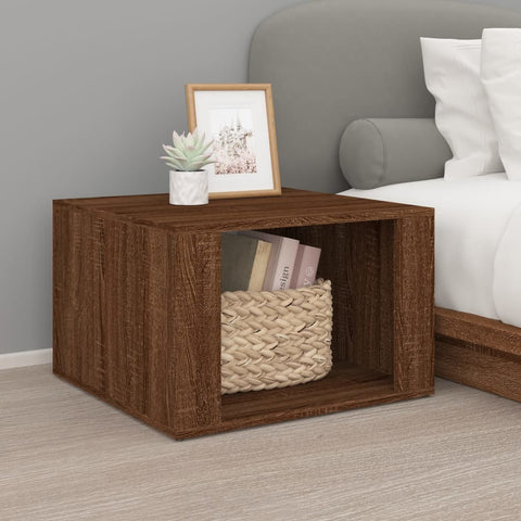 vidaXL Bedside Table Brown Oak 57x55x36 cm Engineered Wood