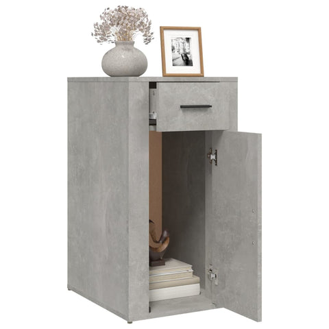 vidaXL Desk Cabinet Concrete Grey 40x49x75 cm Engineered Wood