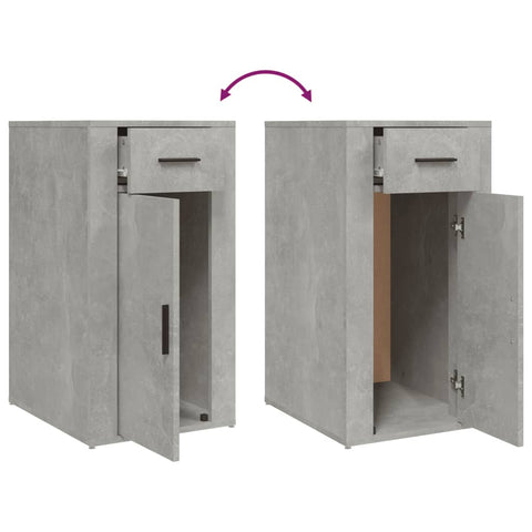 vidaXL Desk Cabinet Concrete Grey 40x49x75 cm Engineered Wood