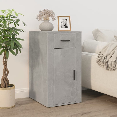 vidaXL Desk Cabinet Concrete Grey 40x49x75 cm Engineered Wood