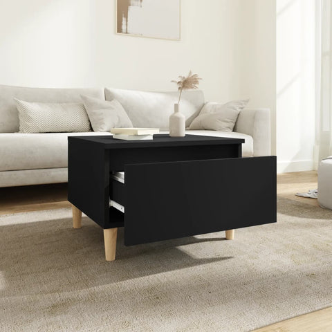 vidaXL Side Table Black 50x46x35 cm Engineered Wood