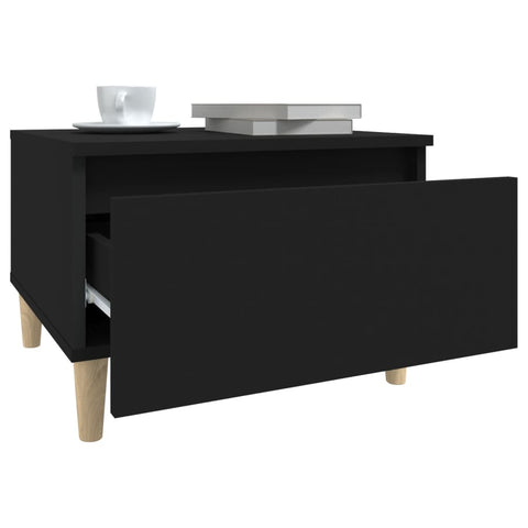vidaXL Side Table Black 50x46x35 cm Engineered Wood