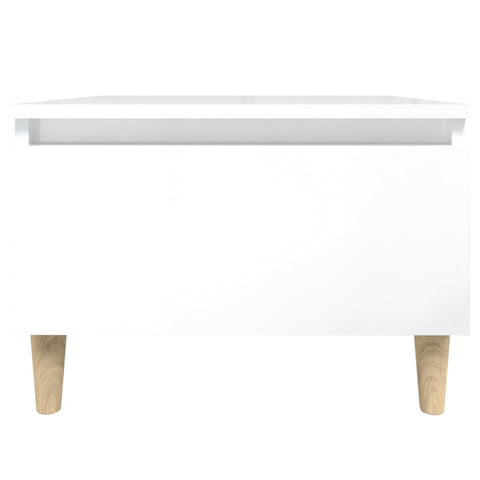 vidaXL Side Table High Gloss White 50x46x35 cm Engineered Wood