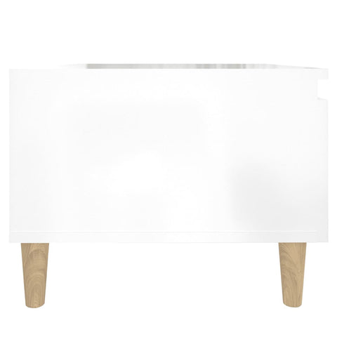vidaXL Side Tables 2 pcs High Gloss White 50x46x35 cm Engineered Wood