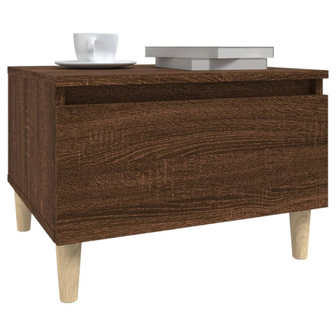 vidaXL Side Table Brown Oak 50x46x35 cm Engineered Wood