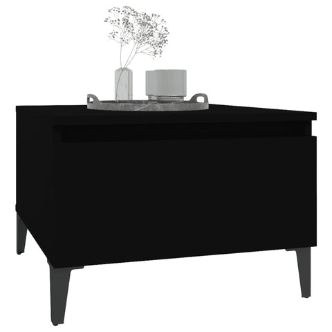 vidaXL Side Table Black 50x46x35 cm Engineered Wood