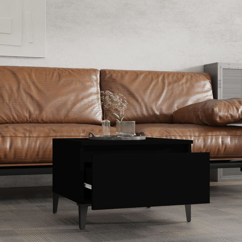 vidaXL Side Tables 2 pcs Black 50x46x35 cm Engineered Wood
