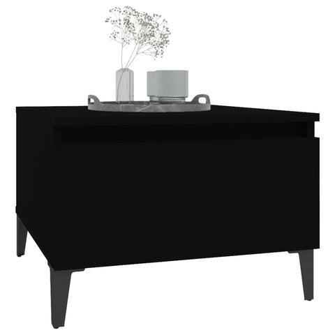 vidaXL Side Tables 2 pcs Black 50x46x35 cm Engineered Wood