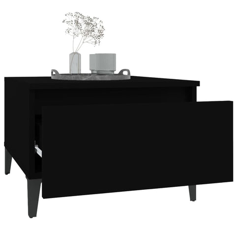 vidaXL Side Tables 2 pcs Black 50x46x35 cm Engineered Wood