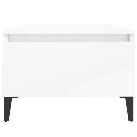 vidaXL Side Tables 2 pcs High Gloss White 50x46x35 cm Engineered Wood