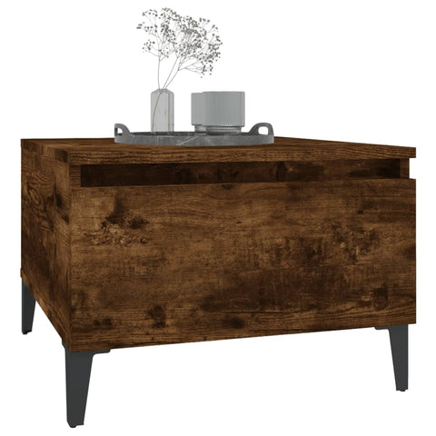 vidaXL Side Table Smoked Oak 50x46x35 cm Engineered Wood