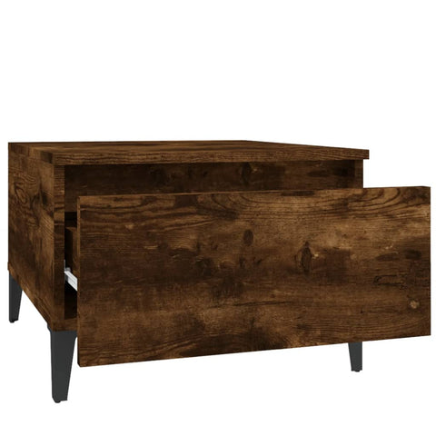 vidaXL Side Table Smoked Oak 50x46x35 cm Engineered Wood