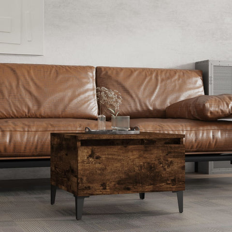 vidaXL Side Table Smoked Oak 50x46x35 cm Engineered Wood