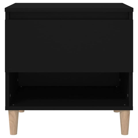vidaXL Bedside Table Black 50x46x50 Engineered Wood