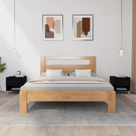vidaXL Bedside Tables 2 pcs Black 50x46x50 Engineered Wood