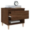 vidaXL Bedside Table Brown Oak 50x46x50 Engineered Wood