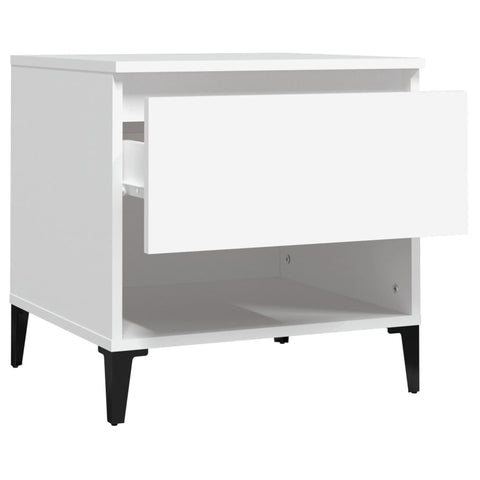vidaXL Side Table White 50x46x50 cm Engineered Wood