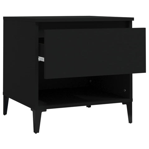 vidaXL Side Table Black 50x46x50 cm Engineered Wood
