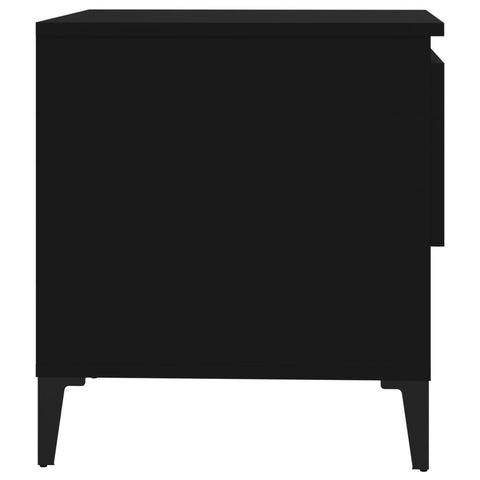 vidaXL Side Table Black 50x46x50 cm Engineered Wood