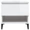 vidaXL Side Table High Gloss White 50x46x50 cm Engineered Wood