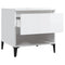 vidaXL Side Table High Gloss White 50x46x50 cm Engineered Wood