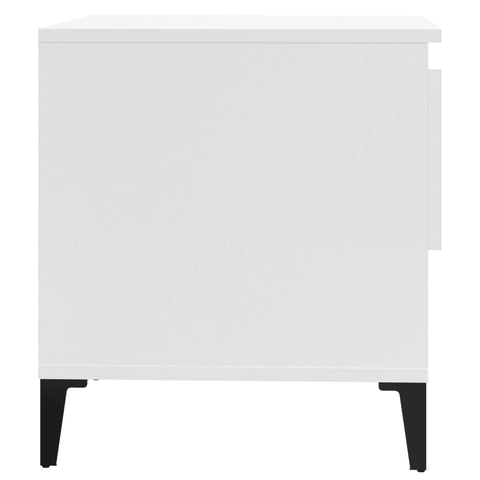 vidaXL Side Table High Gloss White 50x46x50 cm Engineered Wood