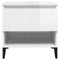 vidaXL Side Tables 2 pcs High Gloss White 50x46x50 cm Engineered Wood