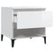 vidaXL Side Tables 2 pcs High Gloss White 50x46x50 cm Engineered Wood