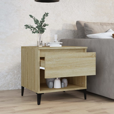 vidaXL Side Table Sonoma Oak 50x46x50 cm Engineered Wood