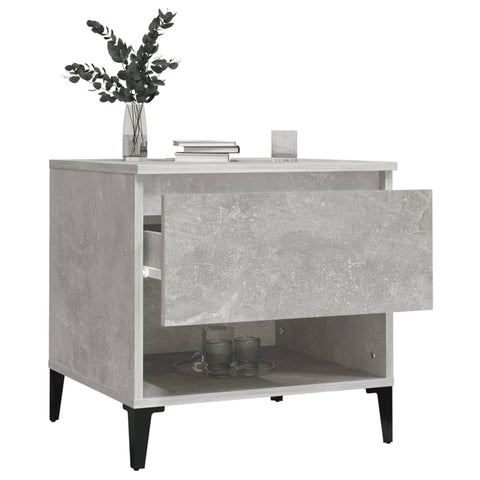 vidaXL Side Table Concrete Grey 50x46x50 cm Engineered Wood