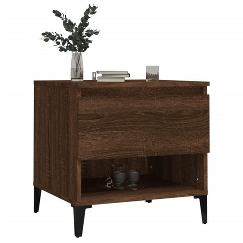 vidaXL Side Tables 2 pcs Brown Oak 50x46x50 cm Engineered Wood