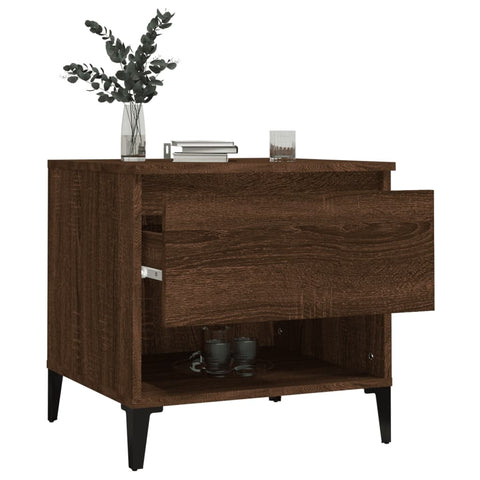 vidaXL Side Tables 2 pcs Brown Oak 50x46x50 cm Engineered Wood