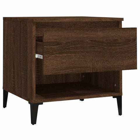 vidaXL Side Tables 2 pcs Brown Oak 50x46x50 cm Engineered Wood