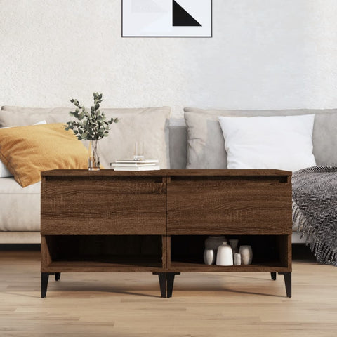 vidaXL Side Tables 2 pcs Brown Oak 50x46x50 cm Engineered Wood