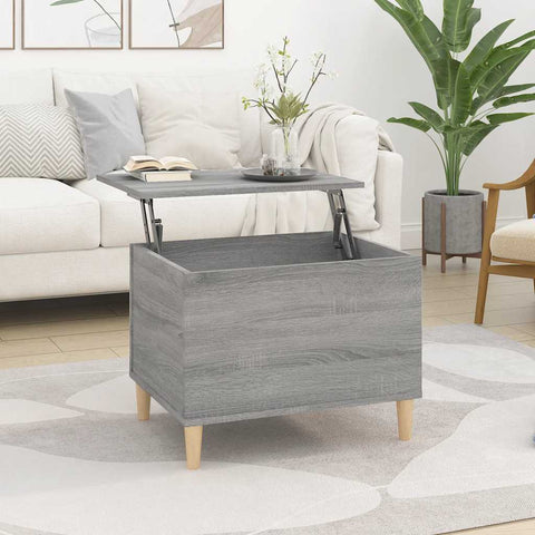 vidaXL Coffee Table Grey Sonoma 60x44.5x45 cm Engineered Wood