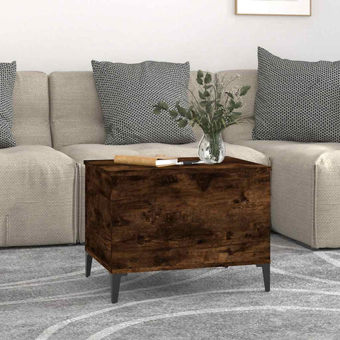 vidaXL Coffee Table Smoked Oak 60x44.5x45 cm Engineered Wood