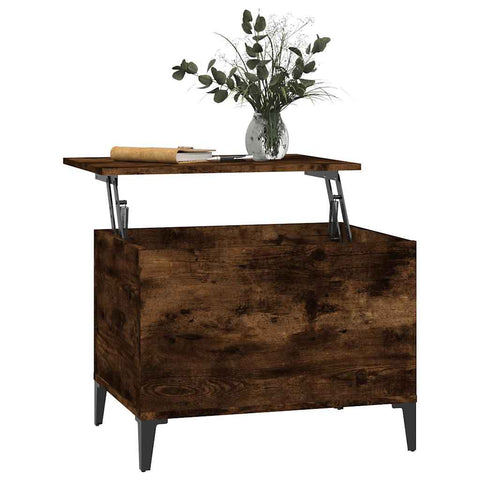 vidaXL Coffee Table Smoked Oak 60x44.5x45 cm Engineered Wood