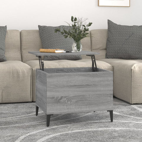 vidaXL Coffee Table Grey Sonoma 60x44.5x45 cm Engineered Wood