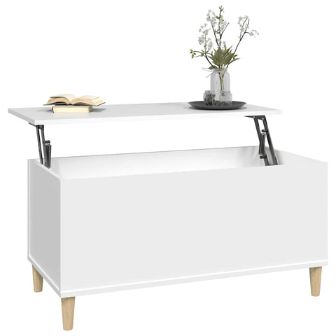 vidaXL Coffee Table White 90x44.5x45 cm Engineered Wood