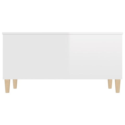 vidaXL Coffee Table High Gloss White 90x44.5x45 cm Engineered Wood