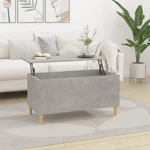 vidaXL Coffee Table Concrete Grey 90x44.5x45 cm Engineered Wood