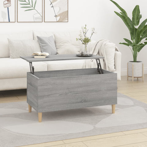 vidaXL Coffee Table Grey Sonoma 90x44.5x45 cm Engineered Wood