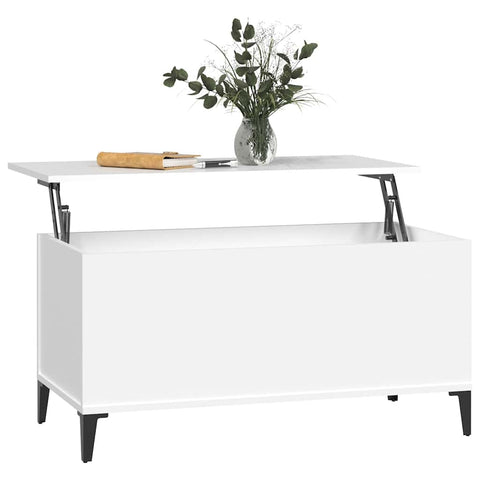 vidaXL Coffee Table White 90x44.5x45 cm Engineered Wood