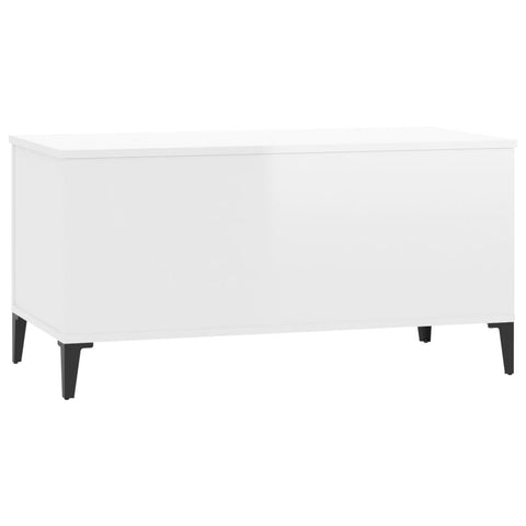 vidaXL Coffee Table High Gloss White 90x44.5x45 cm Engineered Wood