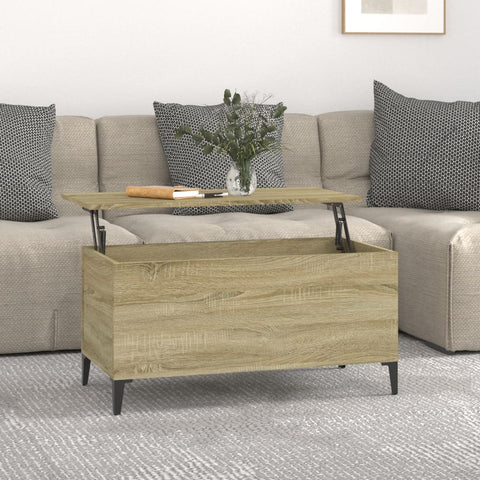 vidaXL Coffee Table Sonoma Oak 90x44.5x45 cm Engineered Wood