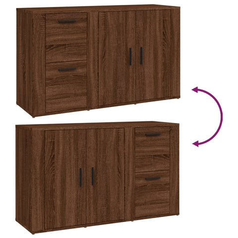 vidaXL Sideboard Brown Oak 100x33x59.5 cm Engineered Wood