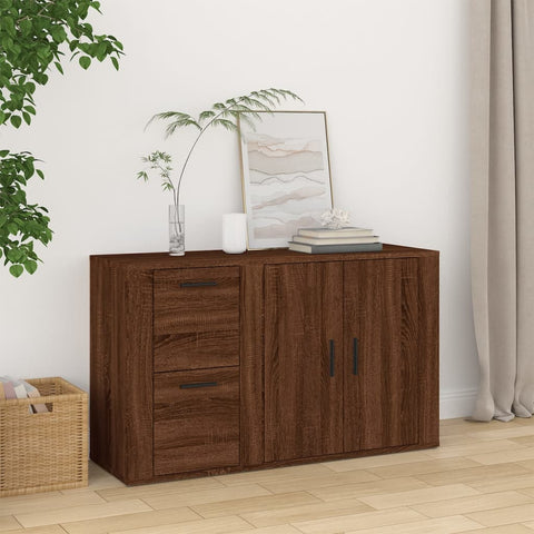 vidaXL Sideboard Brown Oak 100x33x59.5 cm Engineered Wood