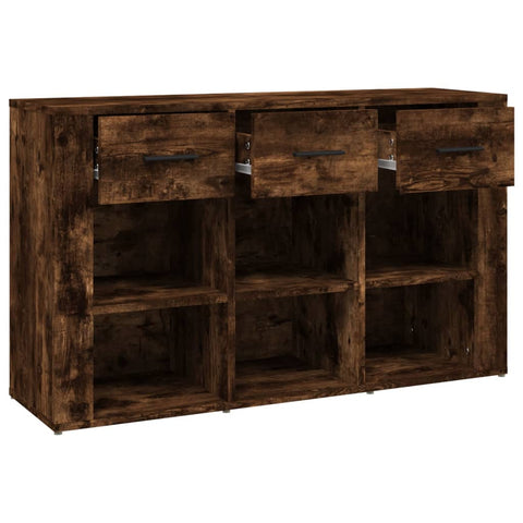 vidaXL Sideboard Smoked Oak 100x30x59.5 cm Engineered Wood