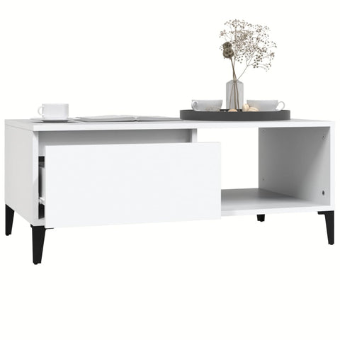 vidaXL Coffee Table White 90x50x36.5 cm Engineered Wood